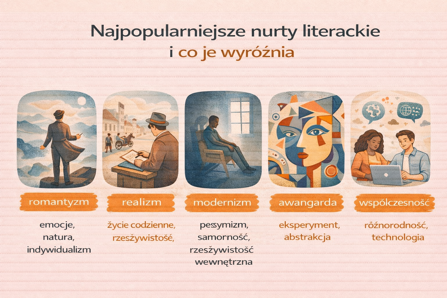 Najpopularniejsze nurty literackie i co je wyróżnia