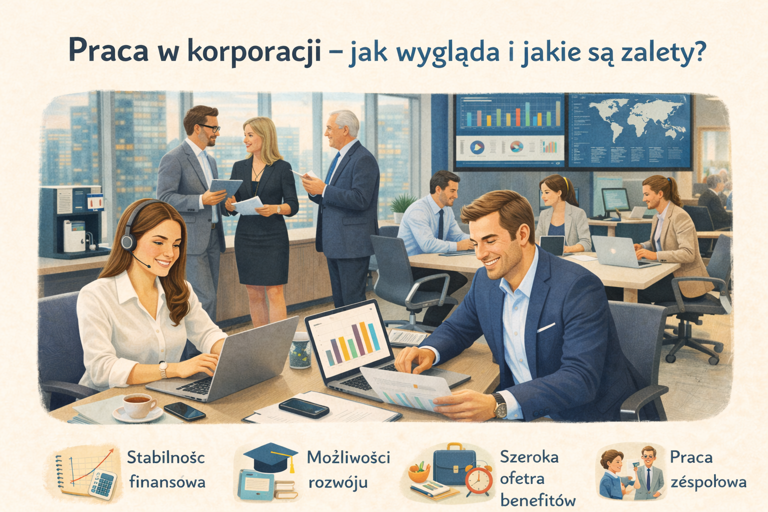 Praca w korporacji - jak wygląda i jakie są zalety? 