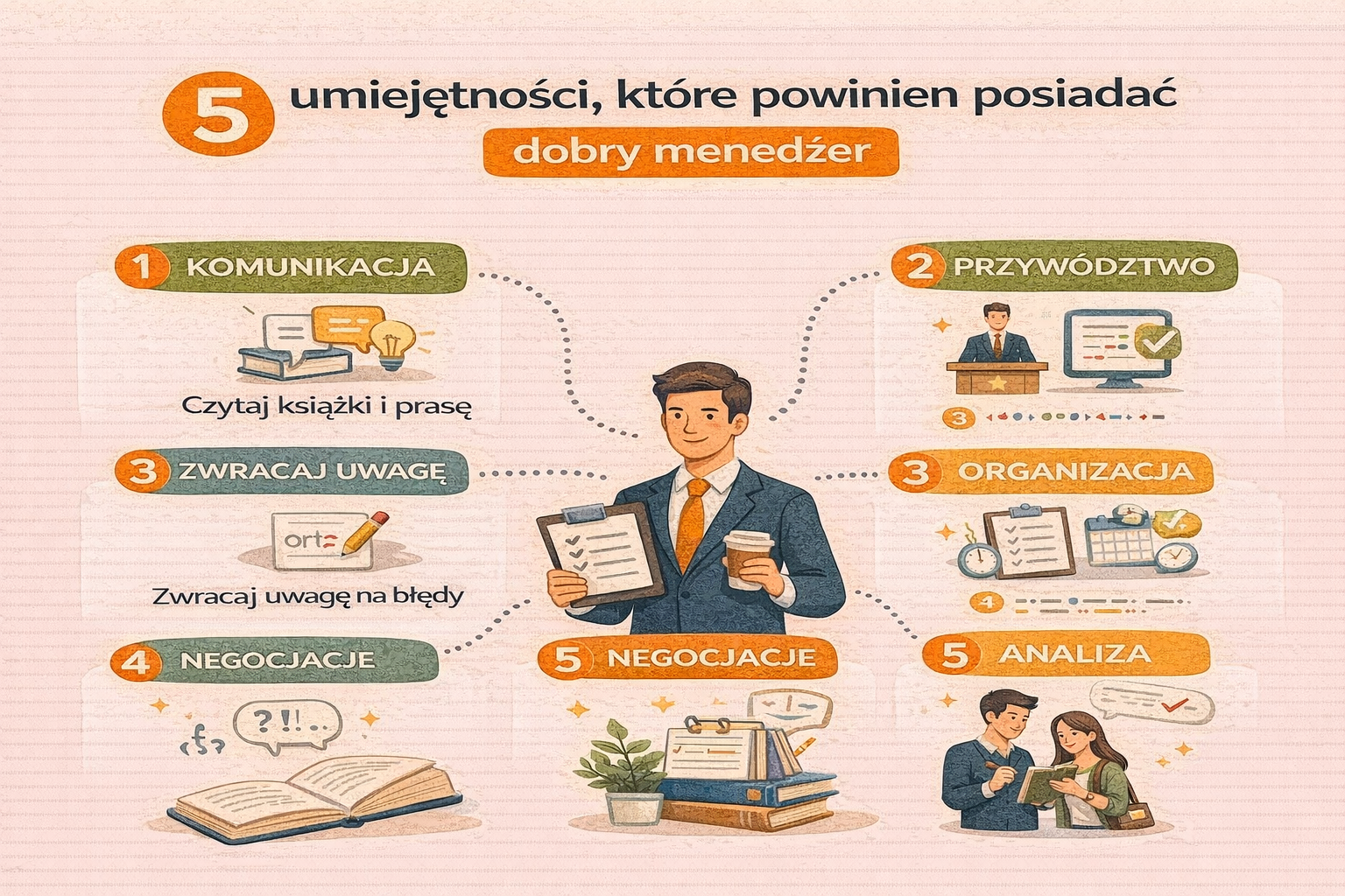 5 umiejętności, które powinien posiadać dobry menedżer