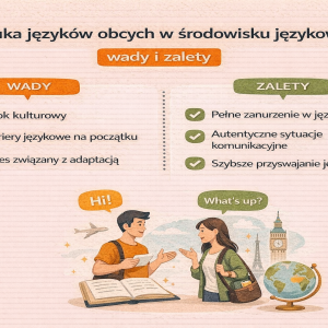 Nauka języków obcych w środowisku językowym - wady i zalety